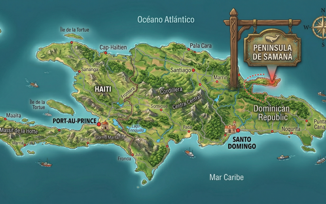 Dominican Rebiblic and hightlighting Samana